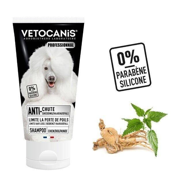 Shampoing Professionnel Anti-Chute Poils pour Chien 300ml - Vetocanis