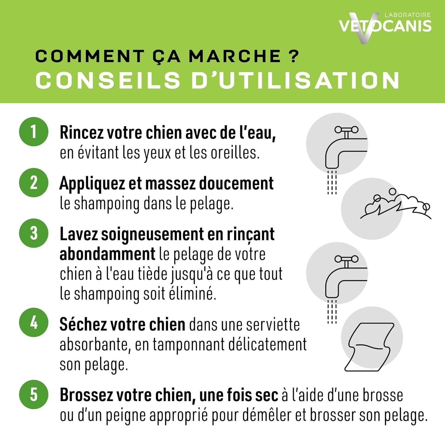Shampoing Professionnel Anti-Démangeaisons pour Chien 300ml - Vetocanis