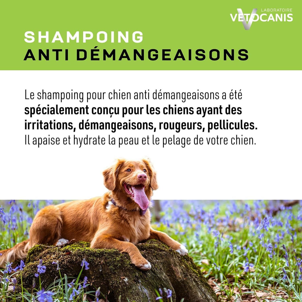 Shampoing Professionnel Anti-Démangeaisons pour Chien 300ml - Vetocanis