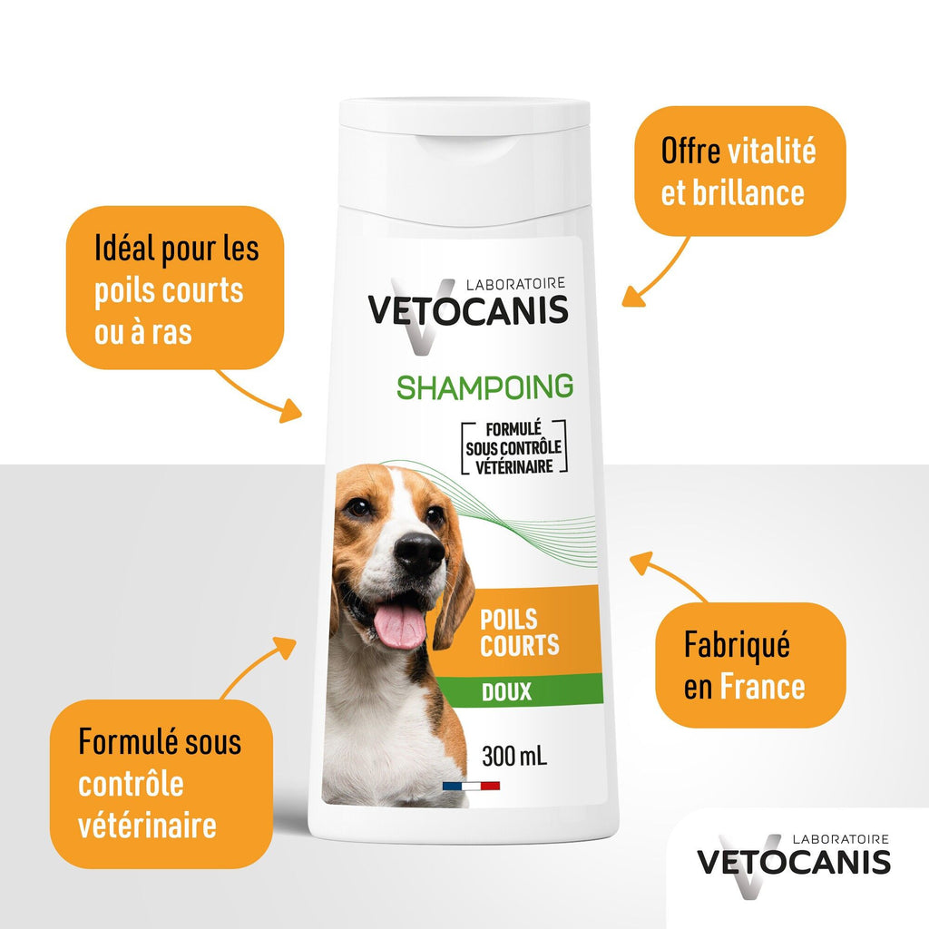 Shampoing Poils Courts pour Chien Pamplemousse 300ml - Vetocanis
