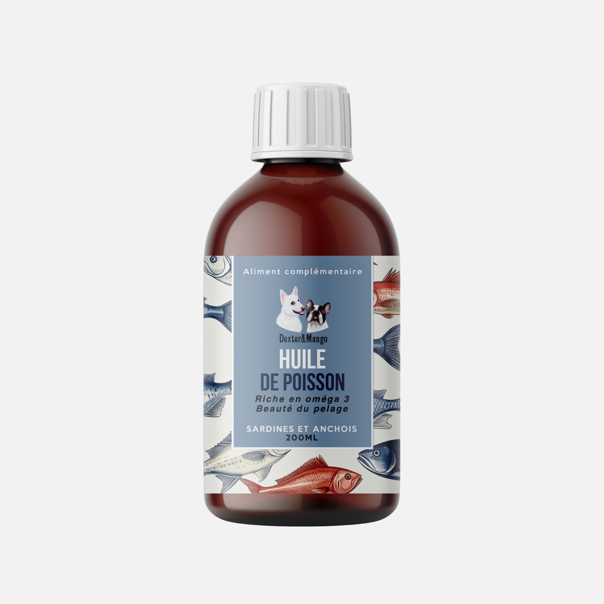 Huile de Sardines et Anchois Sauvages 200ml - Dexter & Mango