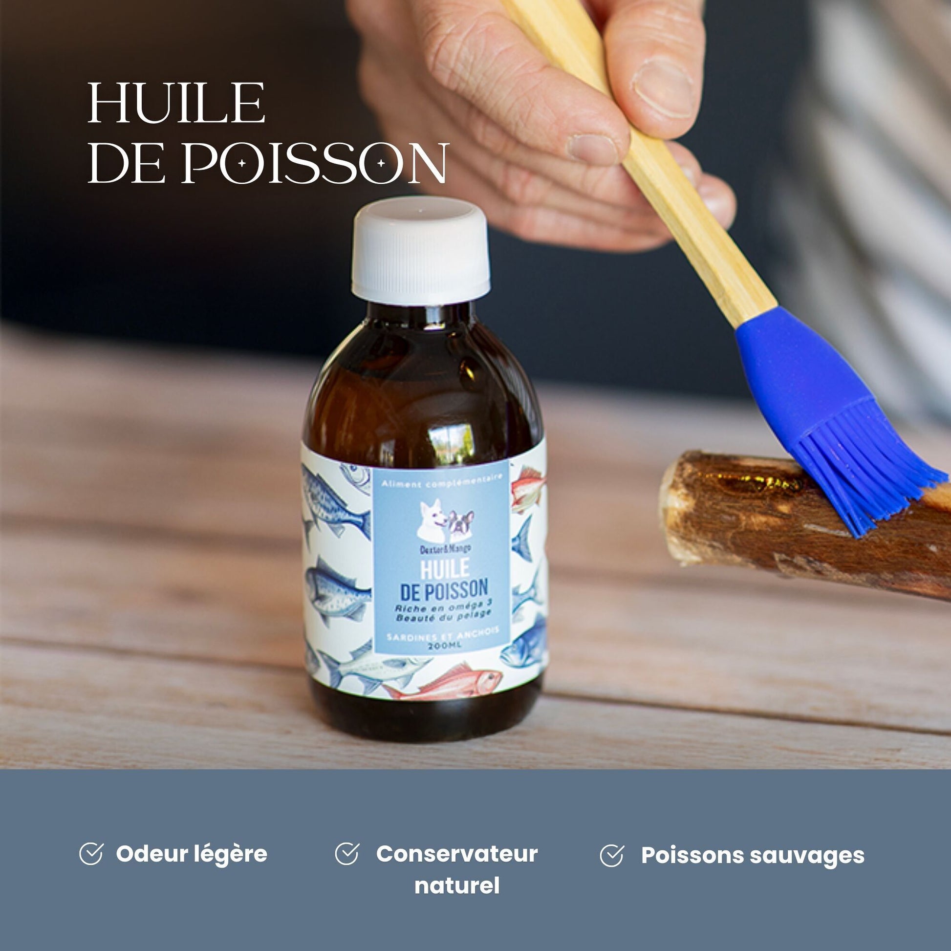 Huile de Sardines et Anchois Sauvages 200ml - Dexter & Mango