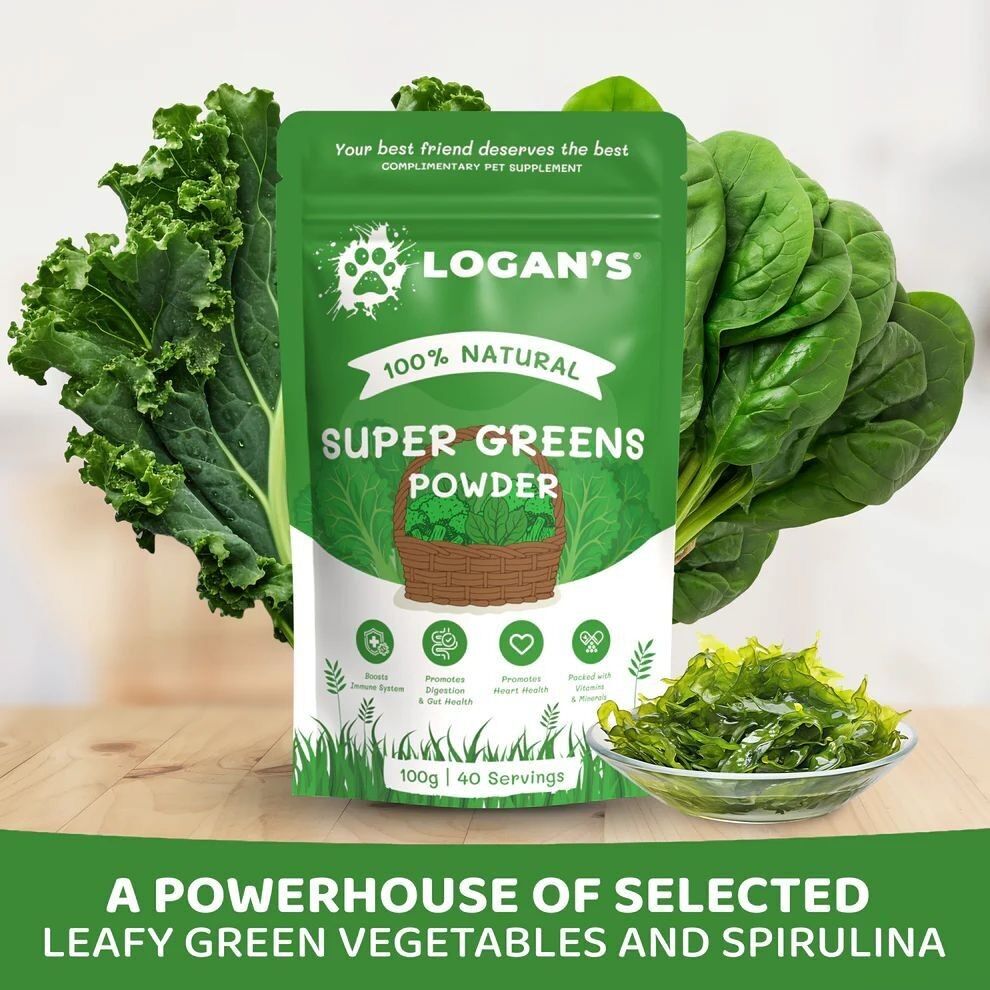Poudre Super Greens de Logan  Booster de nutriments pour chiens et chats 100 g - Vue 6