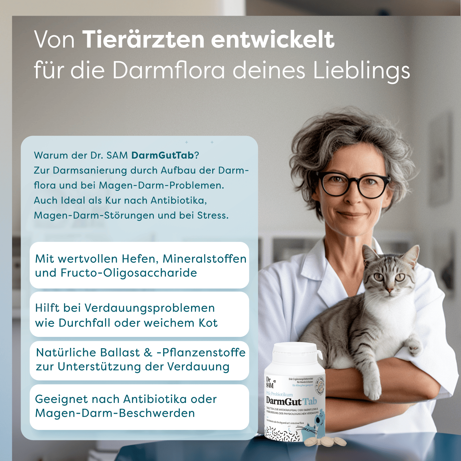 Lapplicateur crème de Dr.Comprimés intestinaux SAM DarmGut Tab 5 en 1 pour ch... - Vue 5