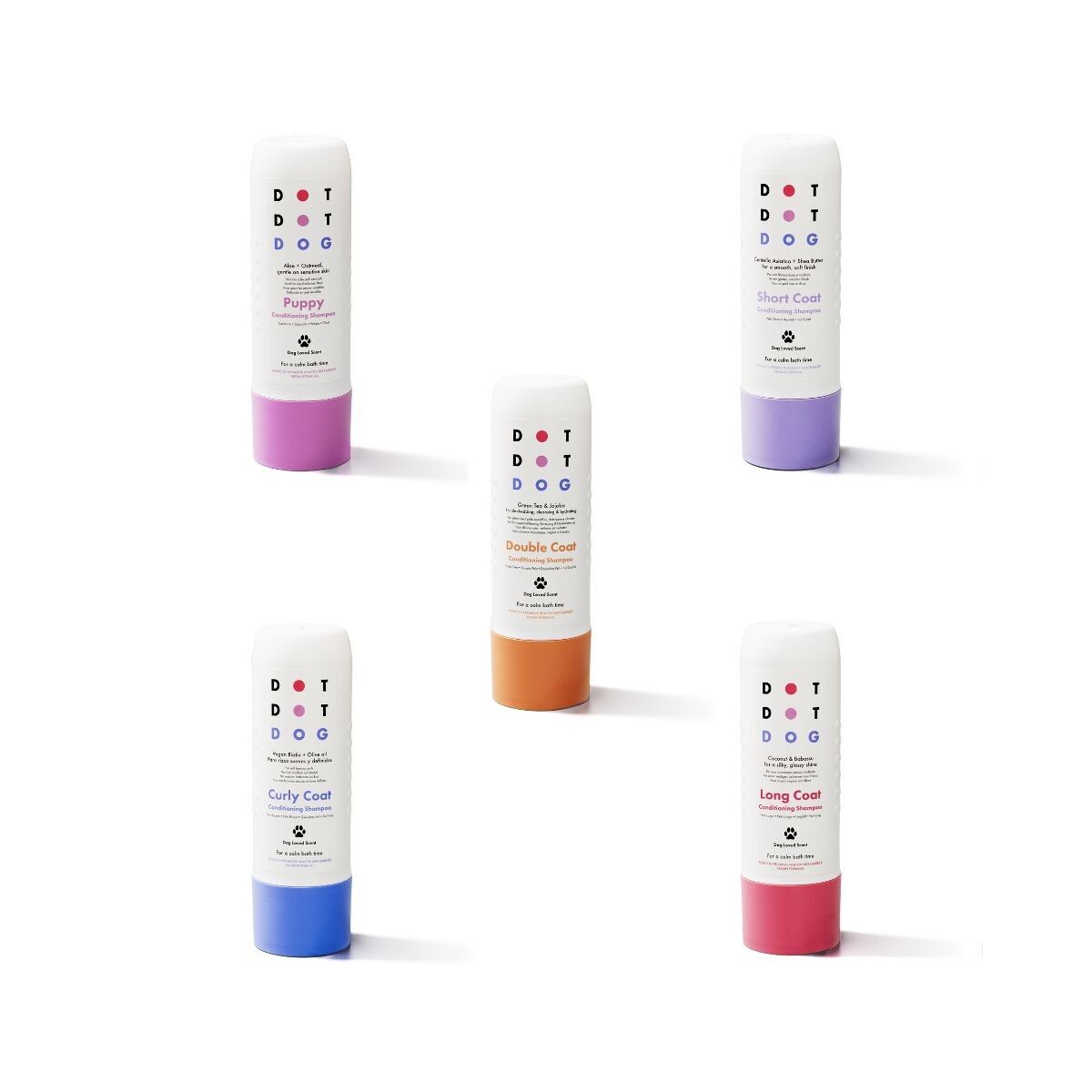 Pack découverte DotDotPet (5 x shampoings pour chiens 280ml) - DotDotPet
