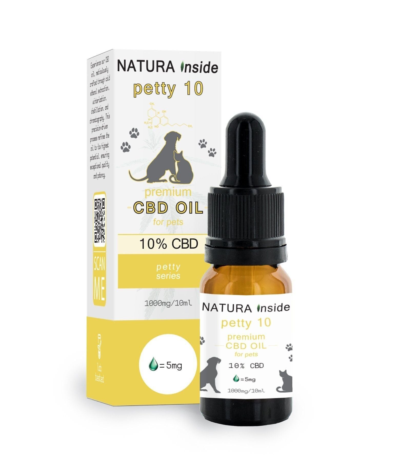 Huile de cannabis premium Natura Inside pour animaux  90  d'huile de saumon e... - Vue 1