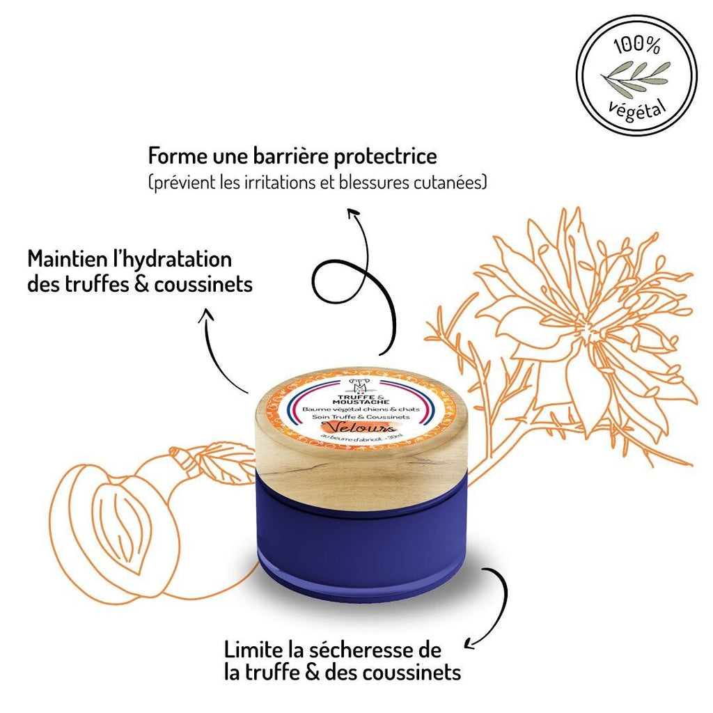 Baume hydratant coussinets et truffe Velours - Truffe & Moustache